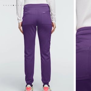 Purple Jaanuu 10 pocket jogger scrubs